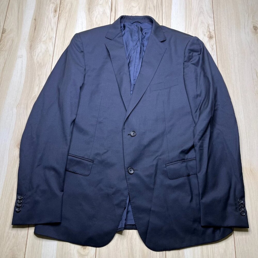 Harry Rosen Z Zegna Mens Blue Drop 8 Lined Single Breasted Blazer Size S/54R
